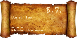 Bunzl Tea névjegykártya